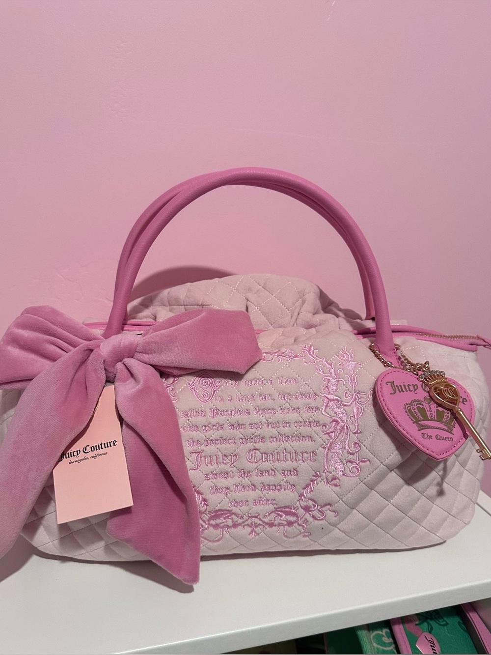 NWT 💕Juicy Couture Pink Fairytale Quilted Bag💕